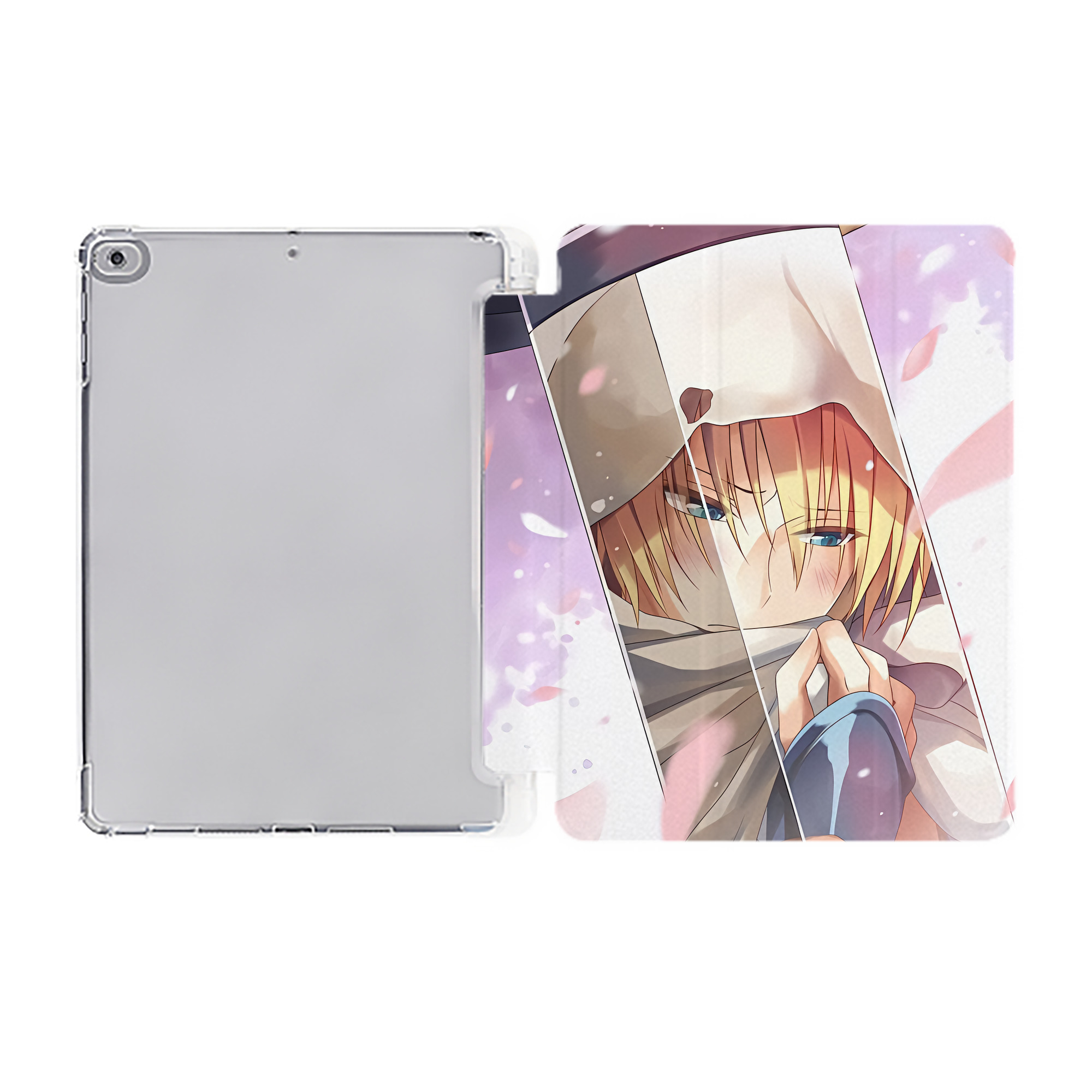 （画像用） 刀剣乱舞 Touken Ranbu IPad ケース ペン収納付き 三つ折りスタンド PUレザー×シリコン 対応機種9.5/10.5/10.9インチ